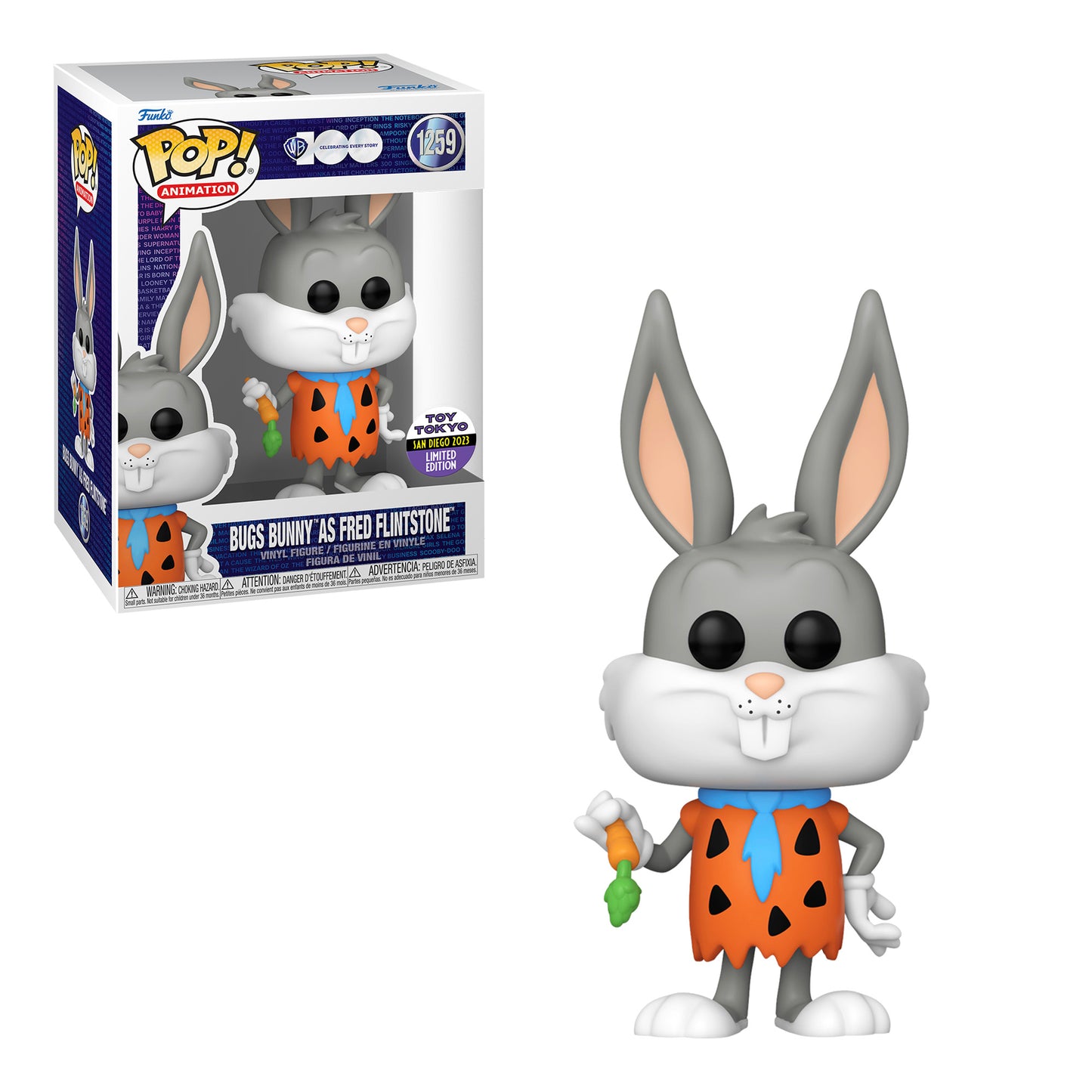 Funko Pop! Animation: Bugs Bunny as Fred Flintstone #1259 SDCC 2023 Toy Tokyo Exclusive