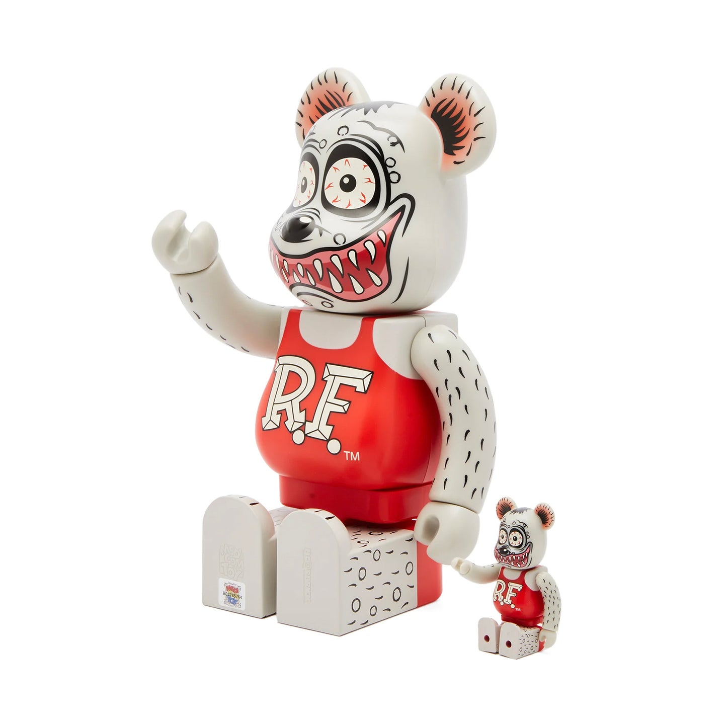 MEDICOM TOY: BE@RBRICK - Rat Fink Gray 100% & 400%