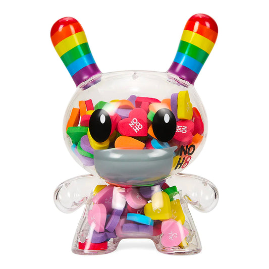 Kidrobot x NOH8: ALL <3 NOH8 Rainbow Clear Shell 8" Tall Dunny Art Figure