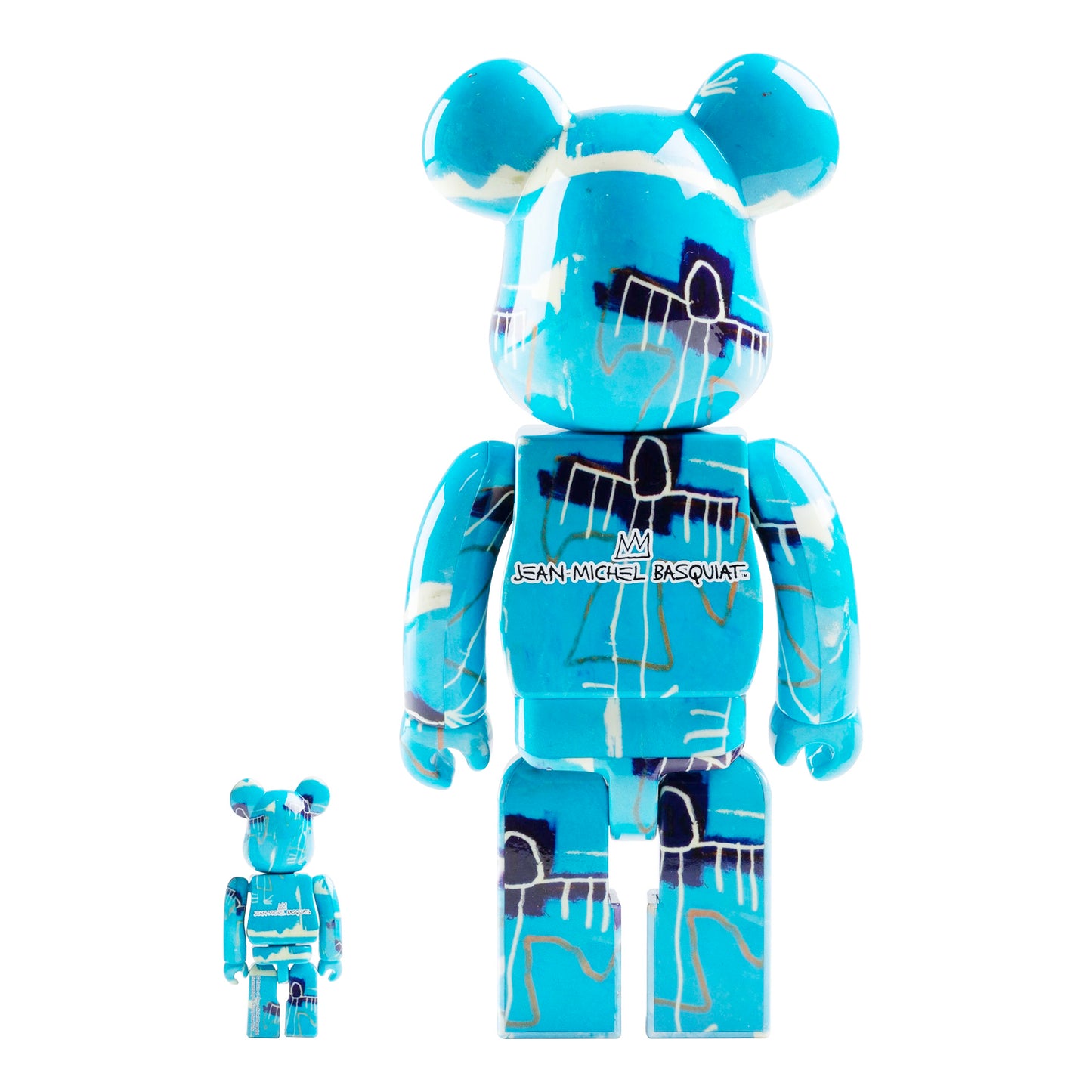 MEDICOM TOY: BE@RBRICK - Jean-Michel Basquiat #9 100% & 400%