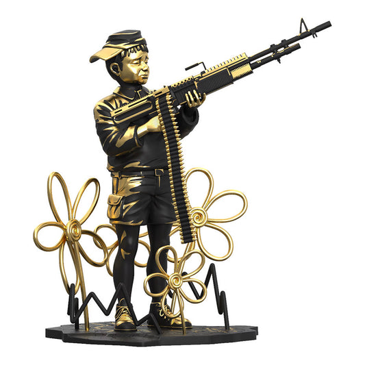 Mighty Jaxx: Brandalised - Crayon Shooter (La Gold Edition) 10" Tall Polystone Statue