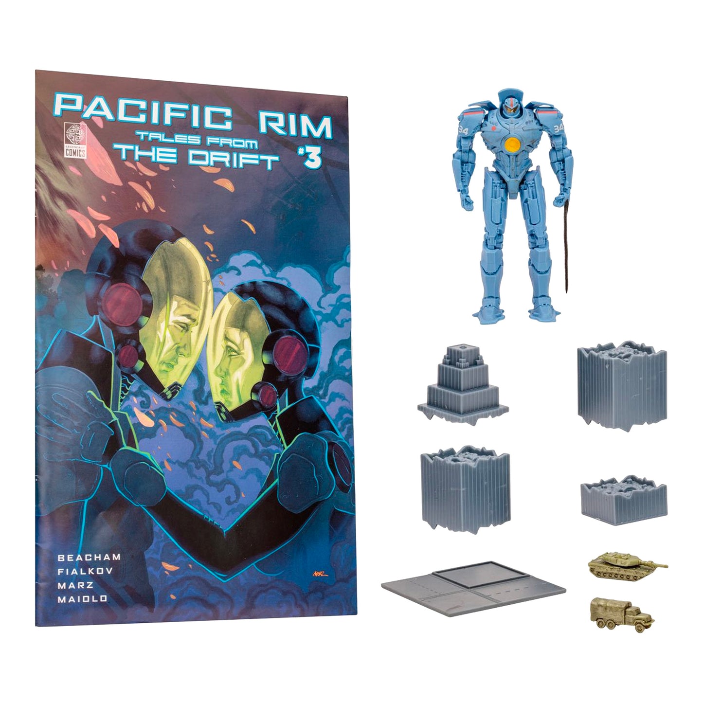 McFarlane Toys: Pacific Rim - Jaeger Wave 1 Gipsy Danger 4" Tall Action Figure with Comic Book