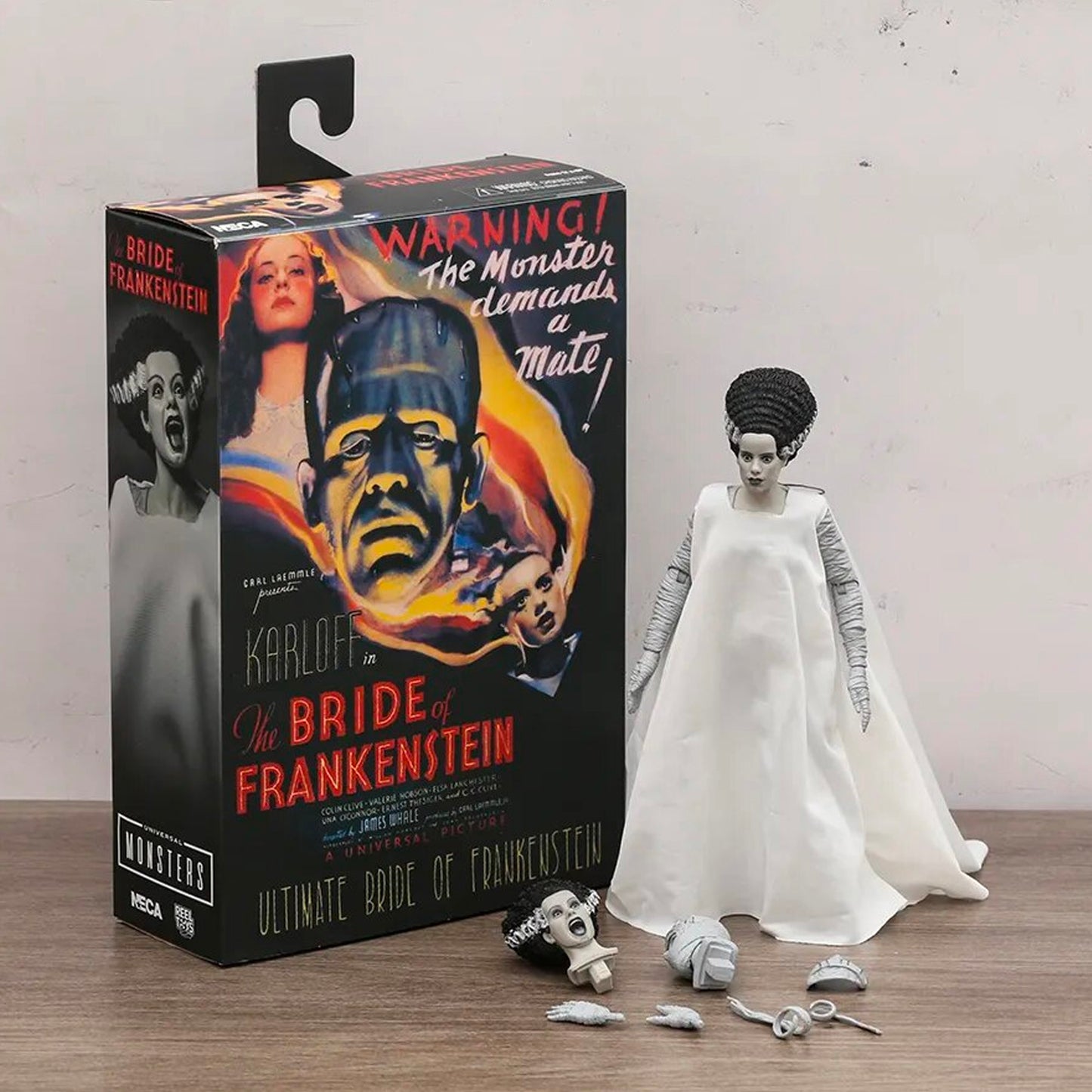 NECA: Universal Monsters - Ultimate Bride of Frankenstein (B&W) 7" Tall Action Figure