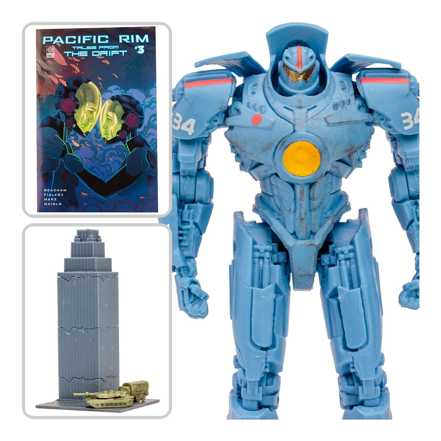 McFarlane Toys: Pacific Rim - Jaeger Wave 1 Gipsy Danger 4" Tall Action Figure with Comic Book