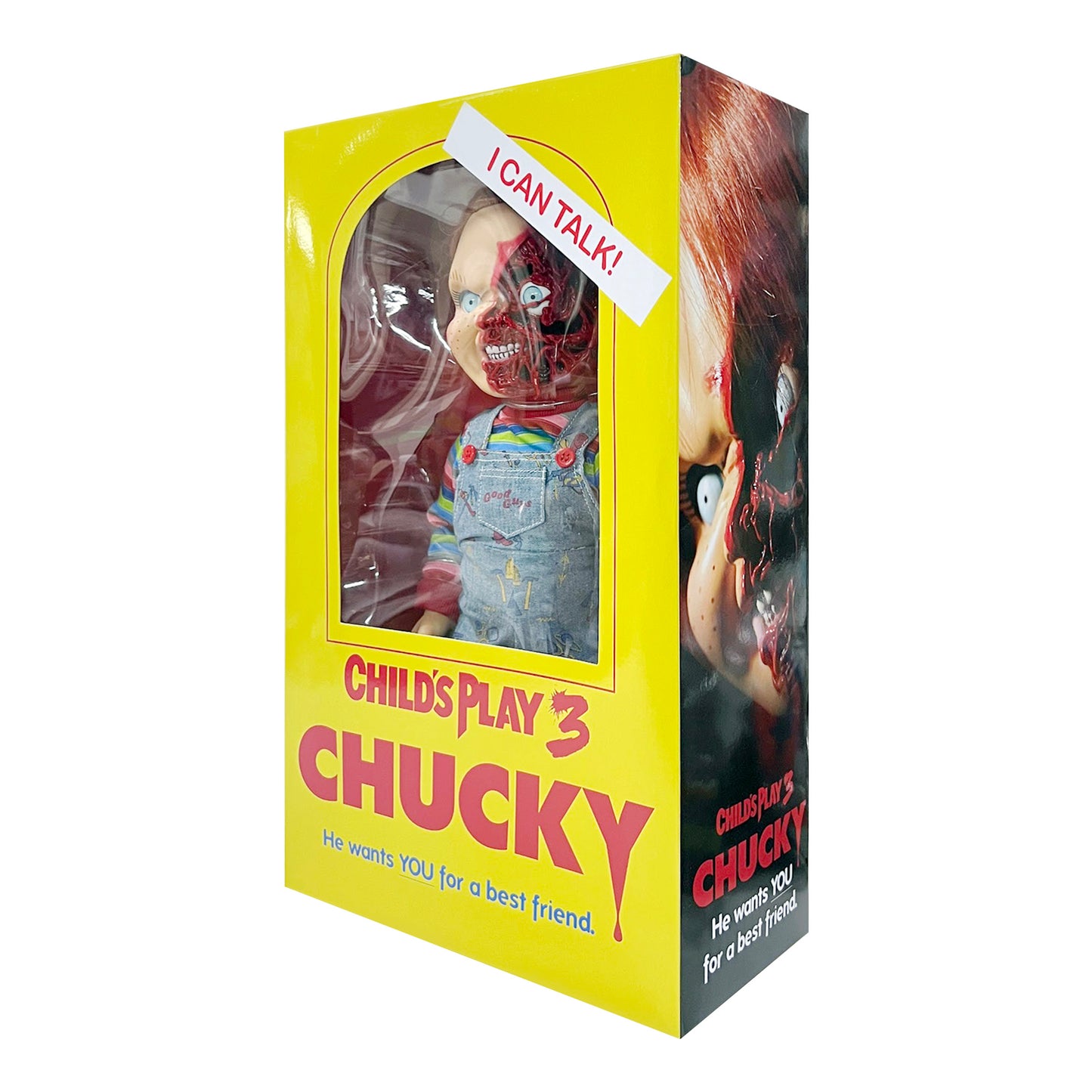 MEZCO TOYZ: MDS - Child's Play 3: Talking Pizza Face Chucky 15" Tall Figure