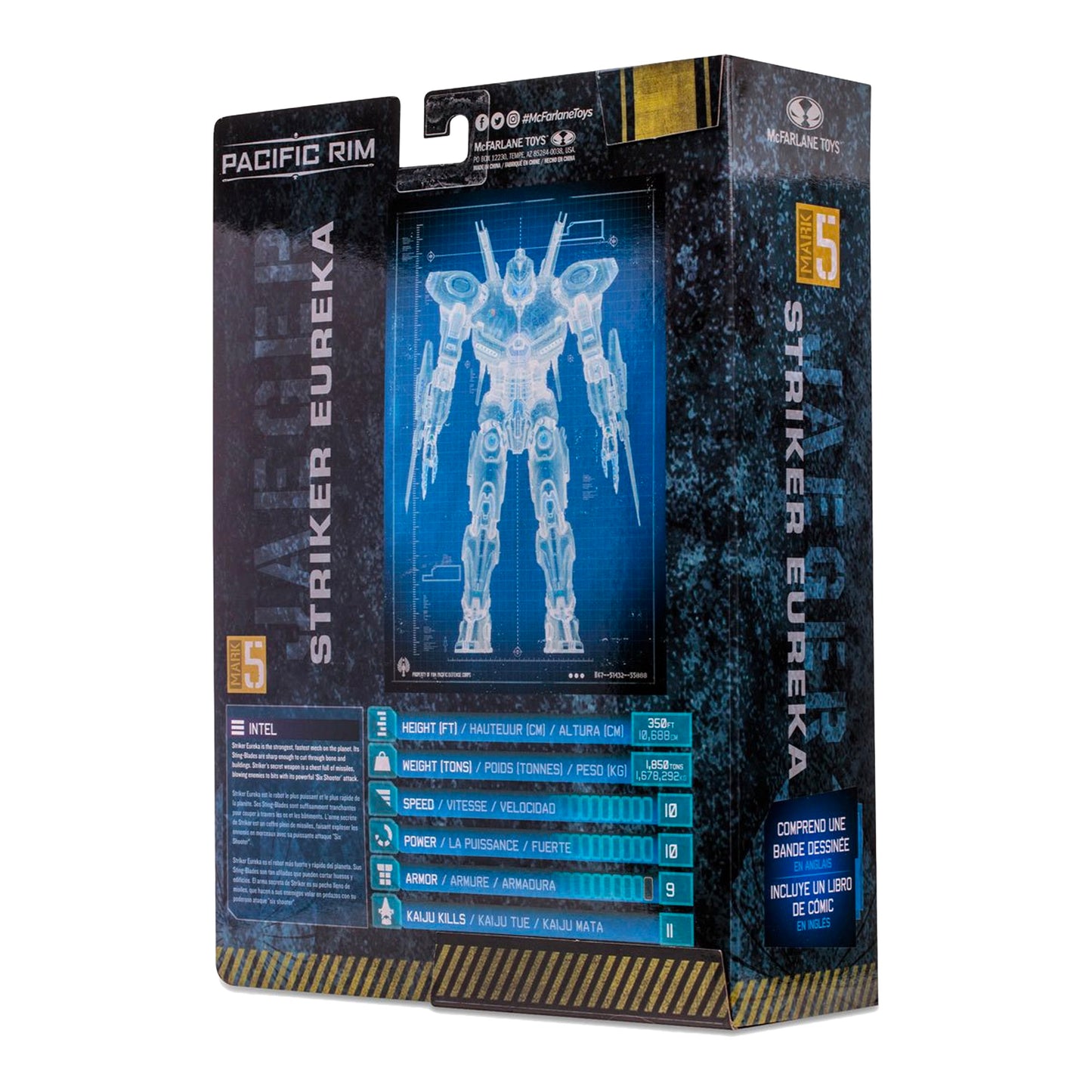 McFarlane Toys: Pacific Rim - Jaeger Wave 1 Striker Eureka 4" Tall Action Figure with Comic Book