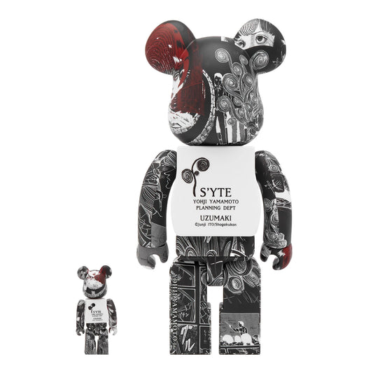 MEDICOM TOY: BE@RBRICK - S'YTE x Junji Ito UZUMAKI 100% & 400%