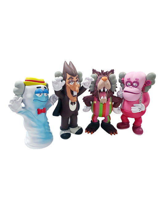 KAWS - Cereal Monsters Franken Berry, Count Chocula, Boo Berry, Frute Brute Set of 4, 2024