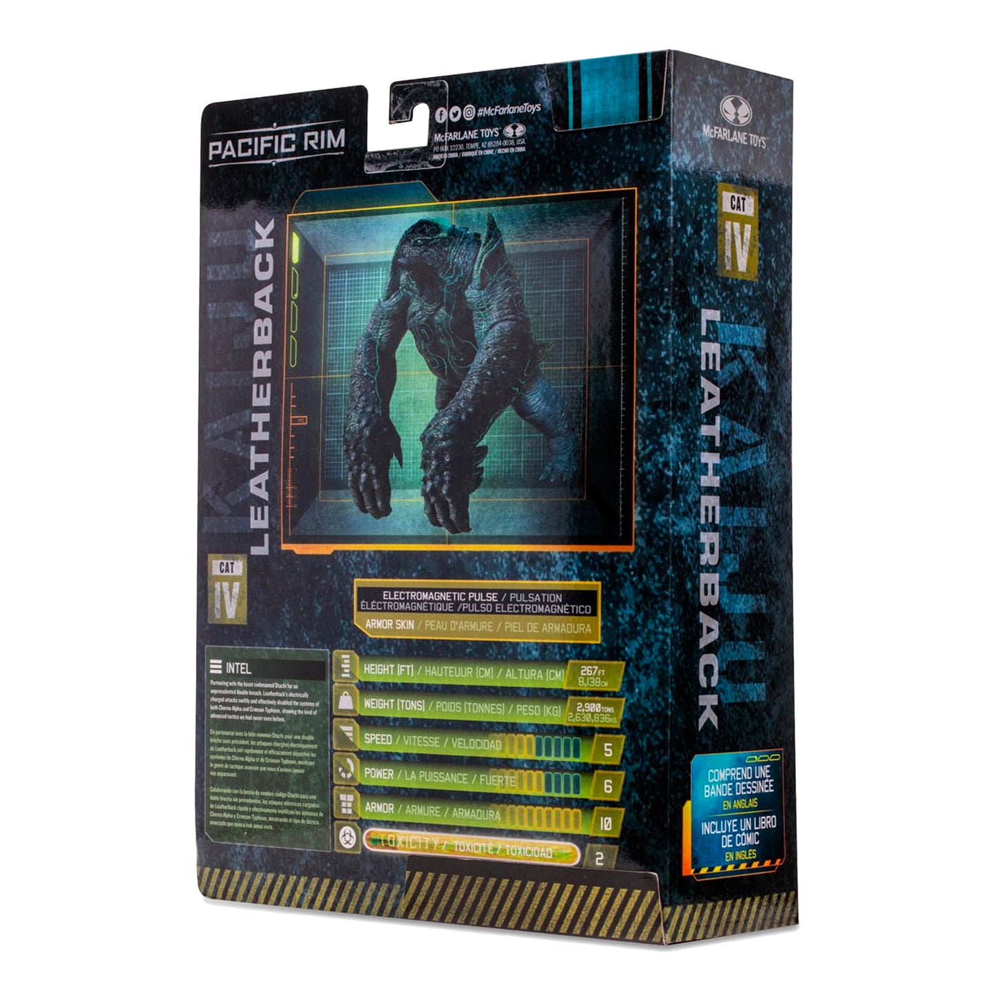 McFarlane Toys: Pacific Rim - Kaiju Wave 1 Leatherback 4" Tall Action Figure with Comic Book