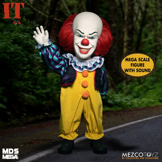 MEZCO TOYZ: MDS Mega Scale - IT (1990) Talking Pennywise 15" Tall Figure