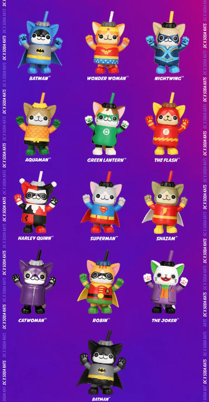 Soda Kats x Black Seed Toys x MINDstyle - DC Heroes And Villains Blind Box