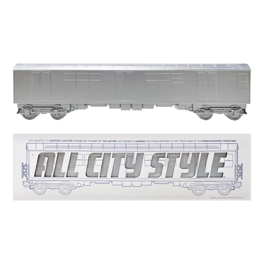 2Blank NYC Subway Trains Silver