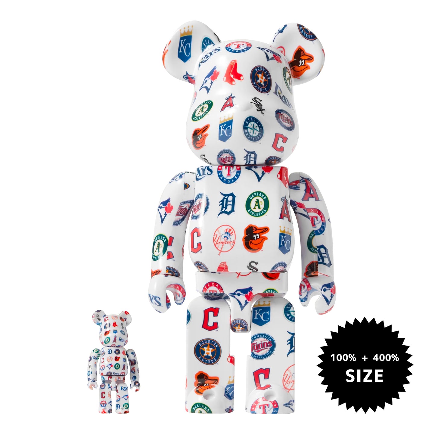 MEDICOM TOY: BE@RBRICK - MLB American League 100% & 400%