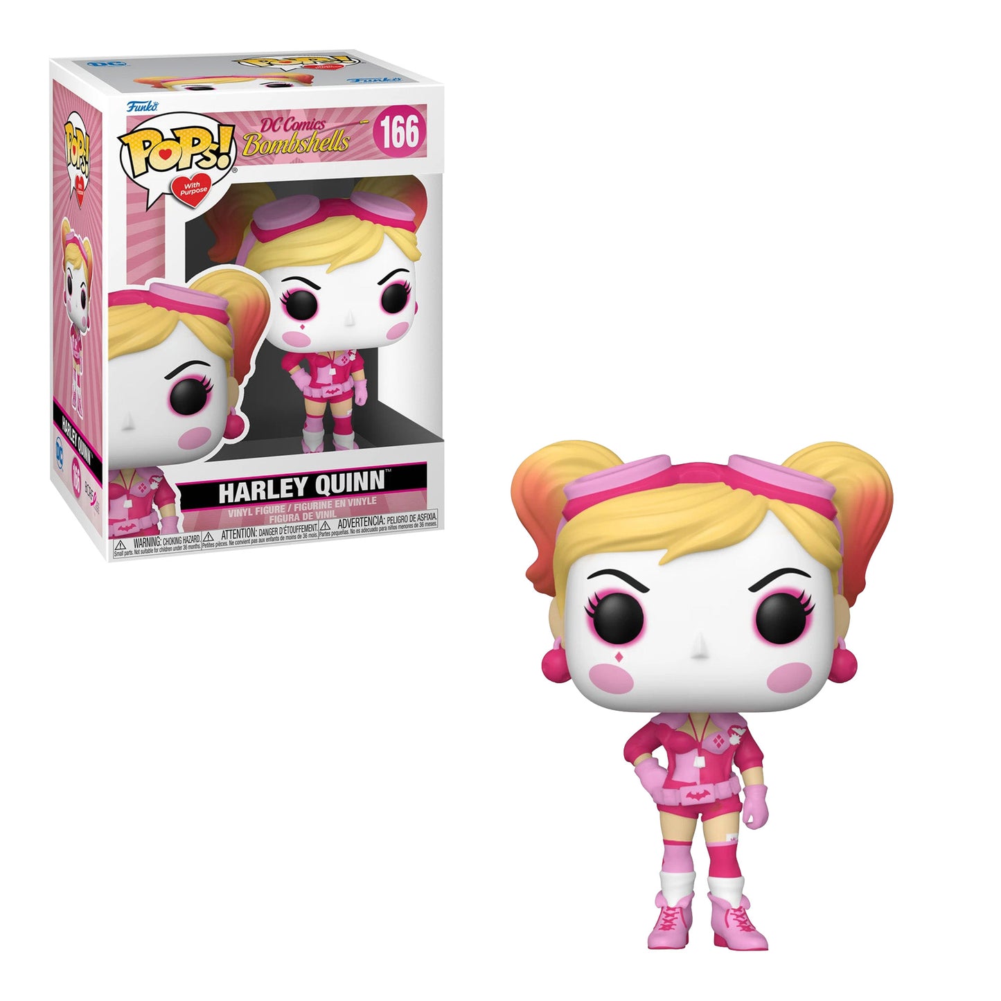 Funko Pop! Heroes: DC Bombshells - Harley Quinn #166 Breast Cancer Awareness