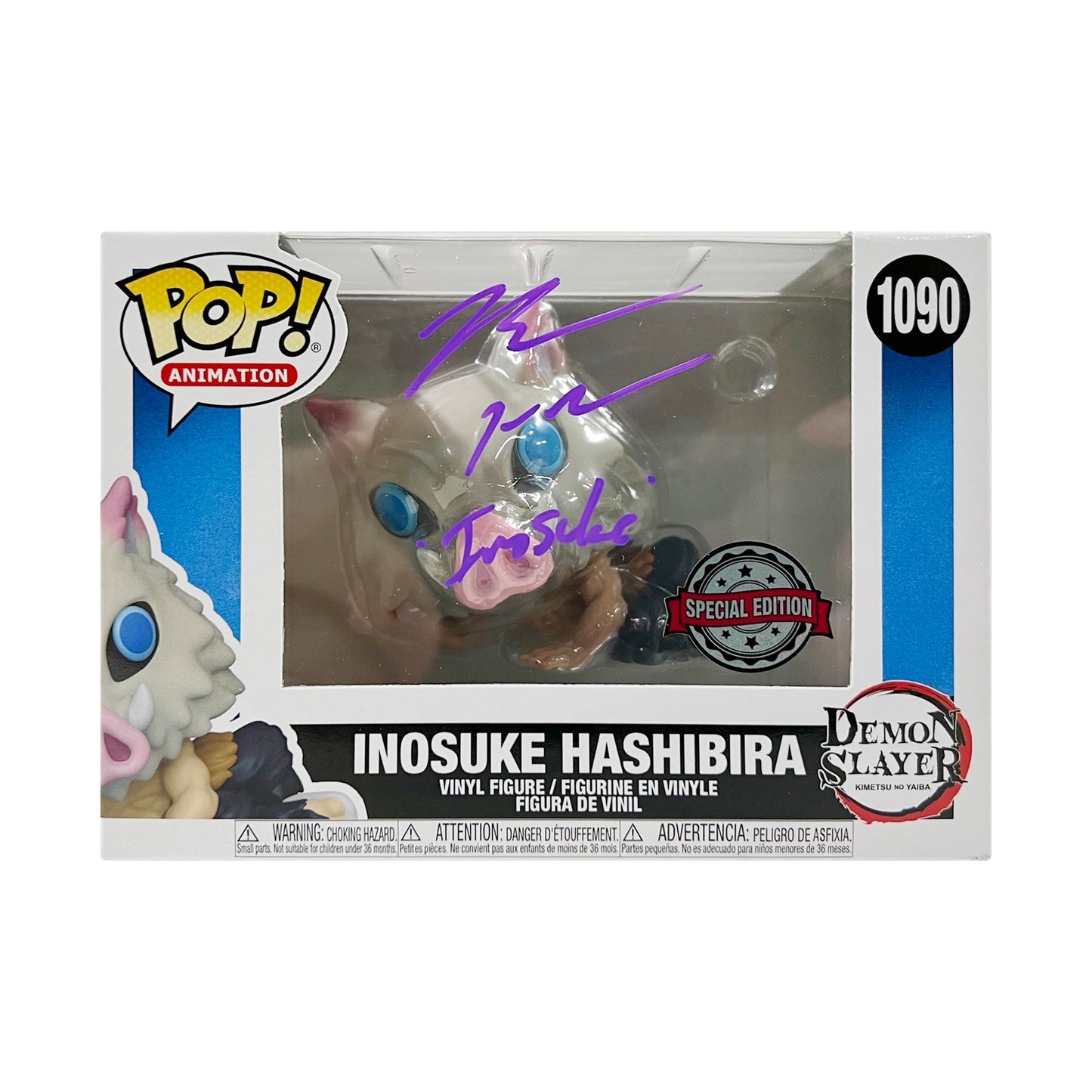 Funko Pop! Inosuke Purple Signed by Bryce Papenbrook