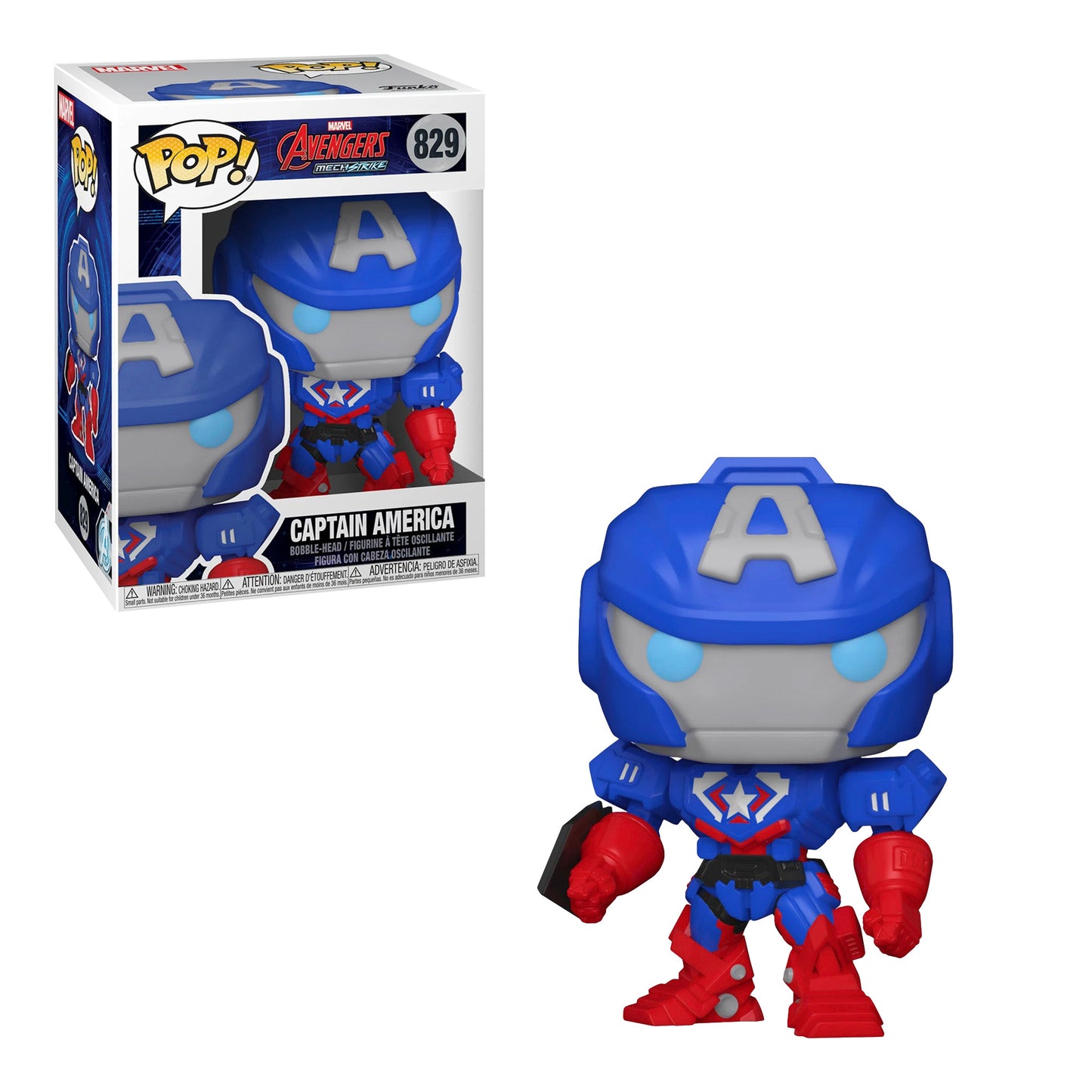 Funko Pop! Marvel: Avengers Mech Strike - Captain America #829