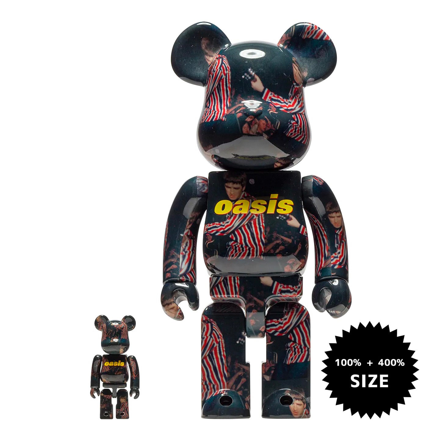 MEDICOM TOY: BE@RBRICK - Oasis Knebworth 1996 Noel Gallagher 100% & 400%