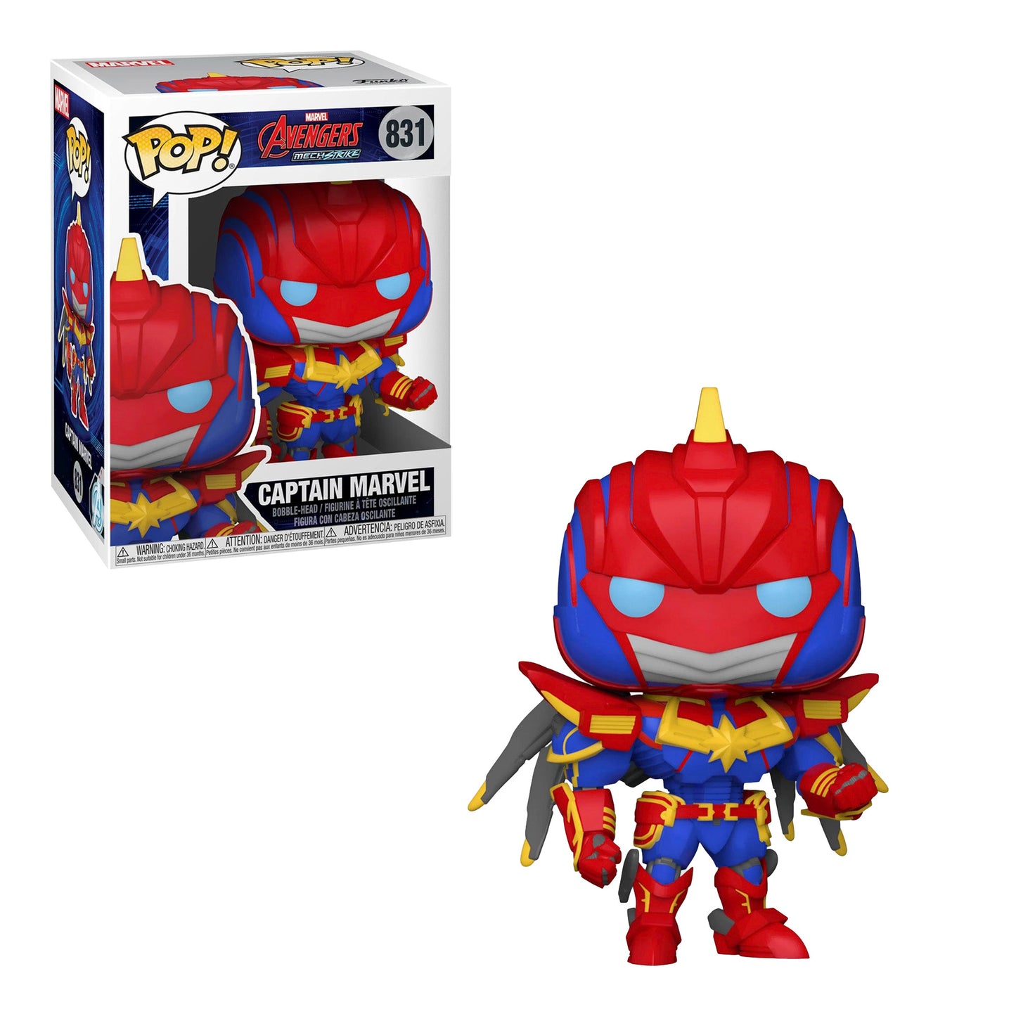 Funko Pop! Marvel: Avengers Mech Strike - Captain Marvel #831