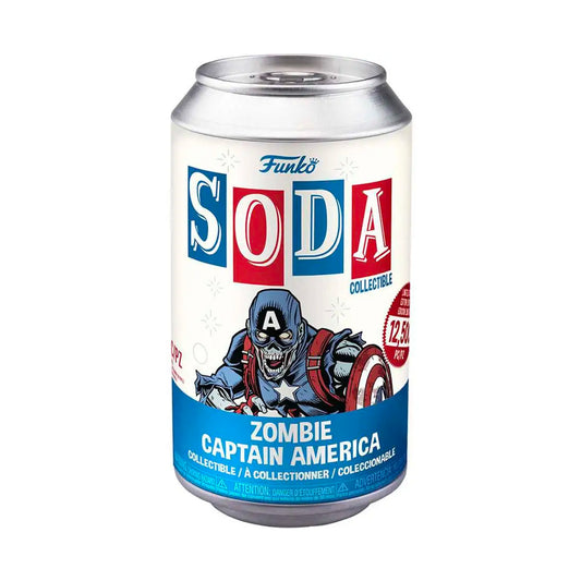 Funko Vinyl SODA: What If...? Zombie Captain America 12,500 Limited Edition (1 in 6 Chance at Chase)