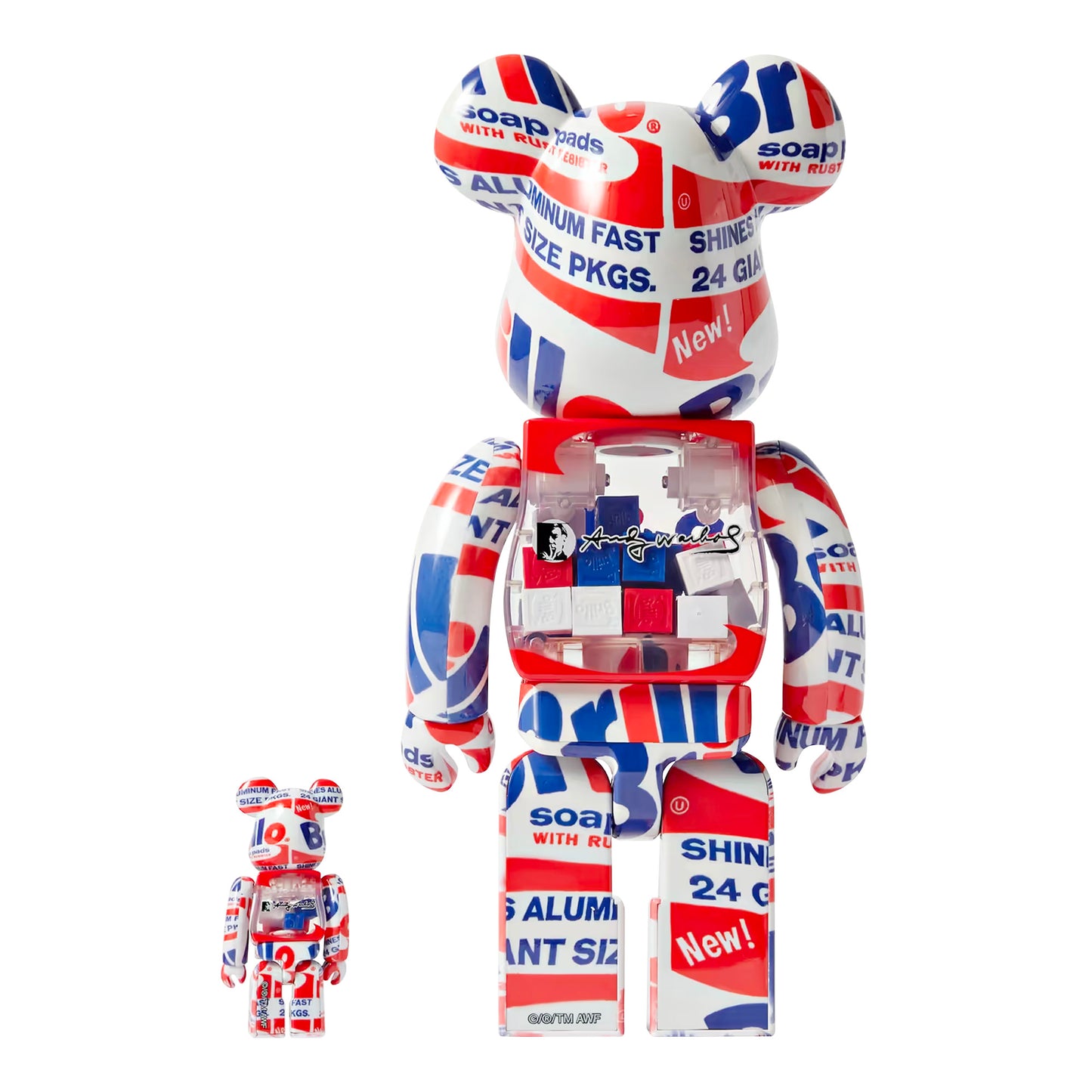 MEDICOM TOY: BE@RBRICK - Andy Warhol Brillo 100% & 400%