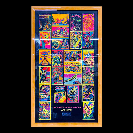 Marvel Superheroes Third Eye Black Light Promotional Display Poster (Framed)