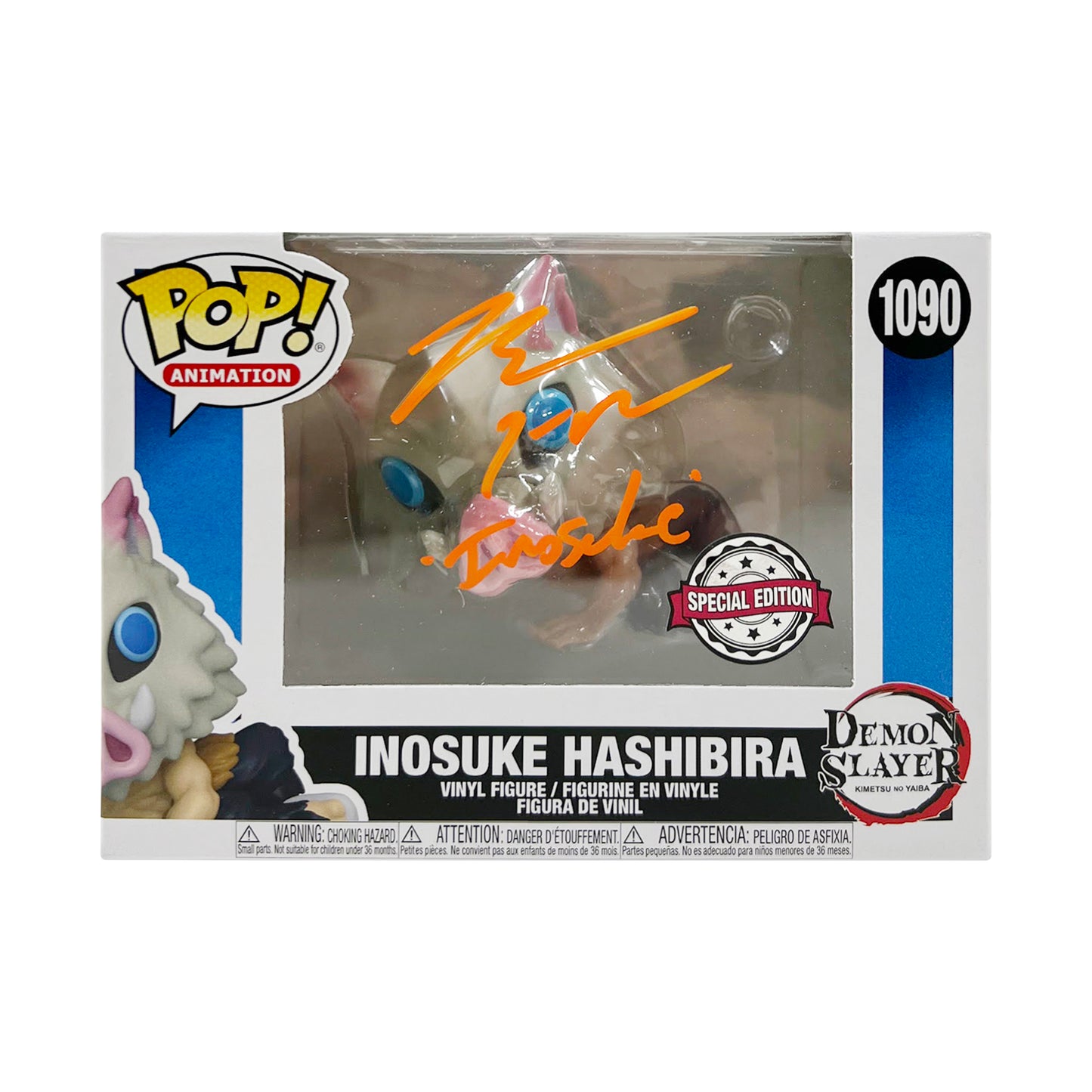 Funko Pop! Inosuke Hashibira Orange Signed by Bryce Papenbrook