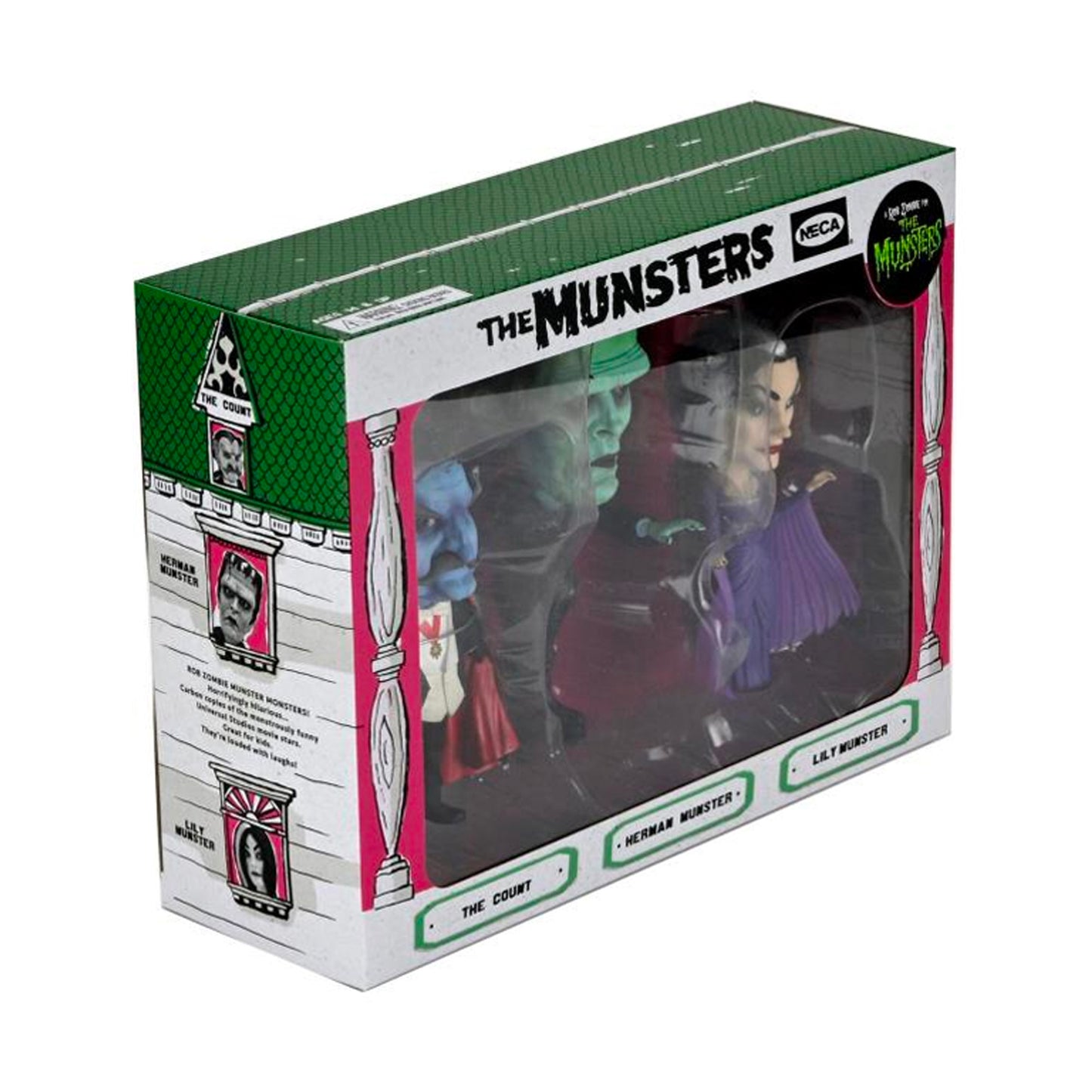 NECA: Rob Zombie's The Munsters (2022) Little Big Head 3-Pack