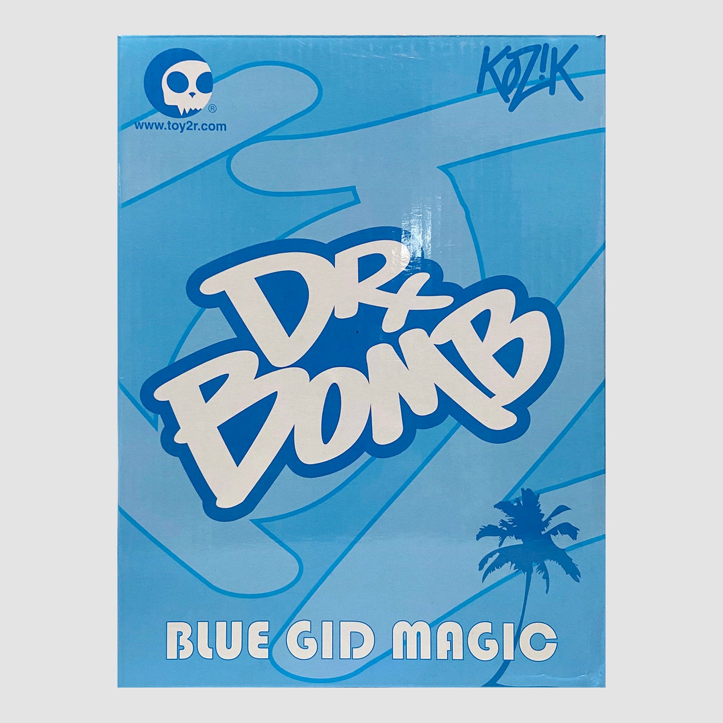 TOY2R: Frank Kozik - Dr. Bomb Blue Glow in the Dark Magic 8" Vinyl Figure