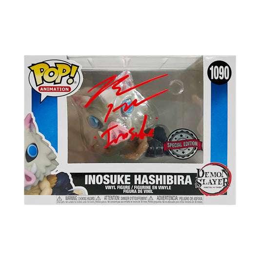 Funko Pop! Inosuke Red Signed by Bryce Papenbrook