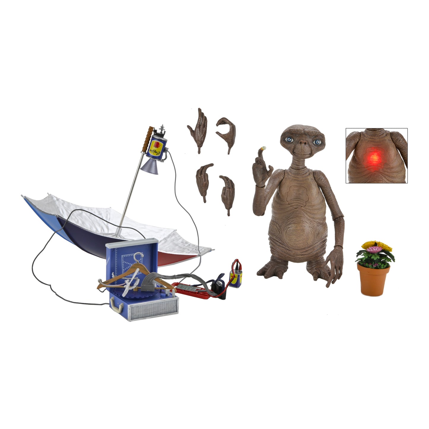 NECA: E.T. - Deluxe Ultimate E.T. with LED Chest 7" Tall Action Figure