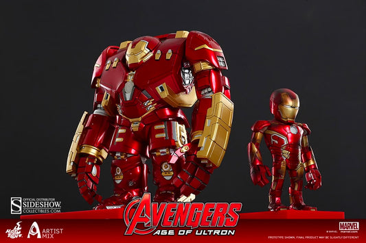 Hot Toys x Sideshow Collectibles: Mark XLIII Battle Damaged Version and Hulkbuster - Artist Mix