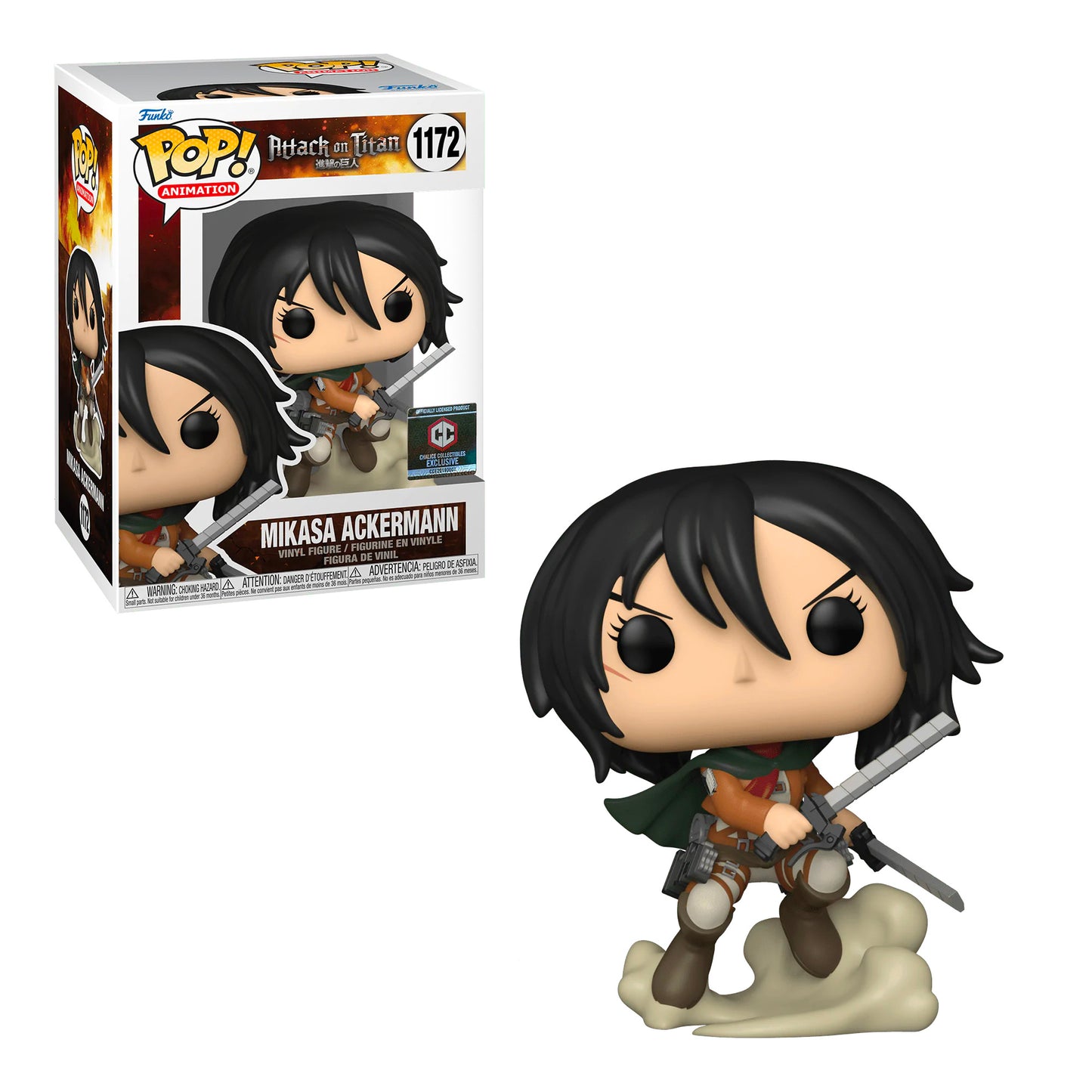 Funko Pop! Animation: Attack on Titan - Mikasa Ackermann #1172 Chalice Collectibles Exclusive