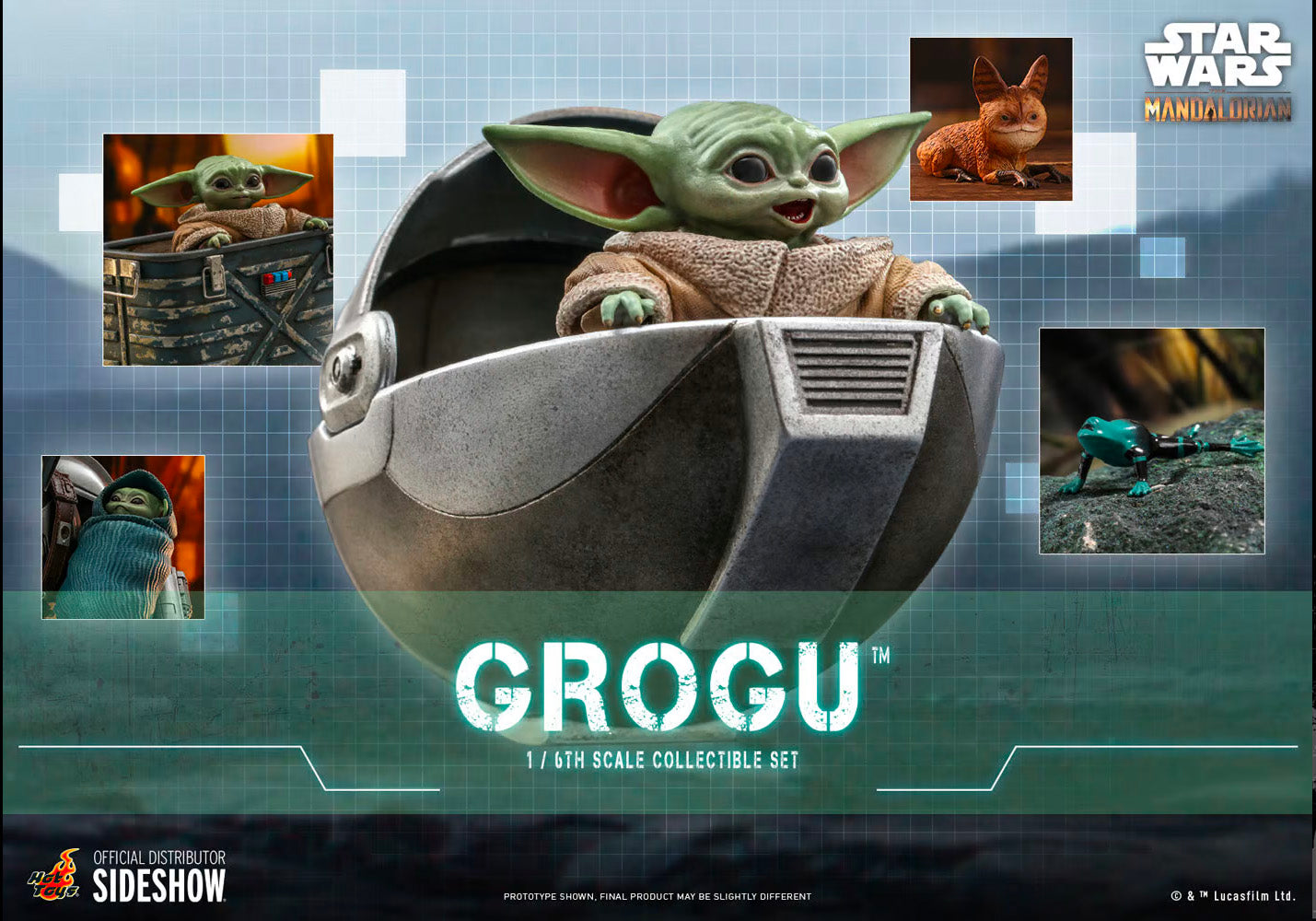 Hot Toys x Sideshow Collectibles: Star Wars - Grogu Sixth Scale Figure Set