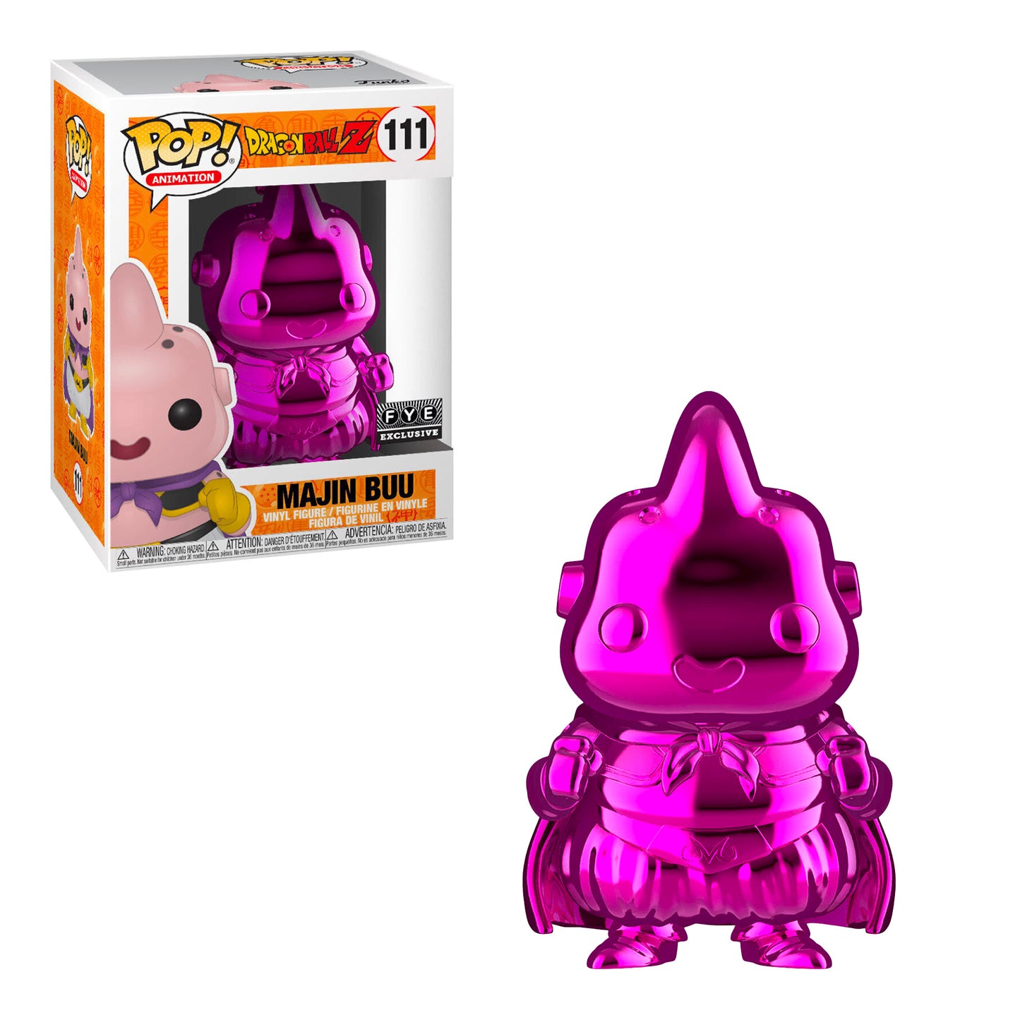 Funko Pop! Animation: Dragon Ball Z - Majin Buu #111 Pink Chrome  FYE Exclusive