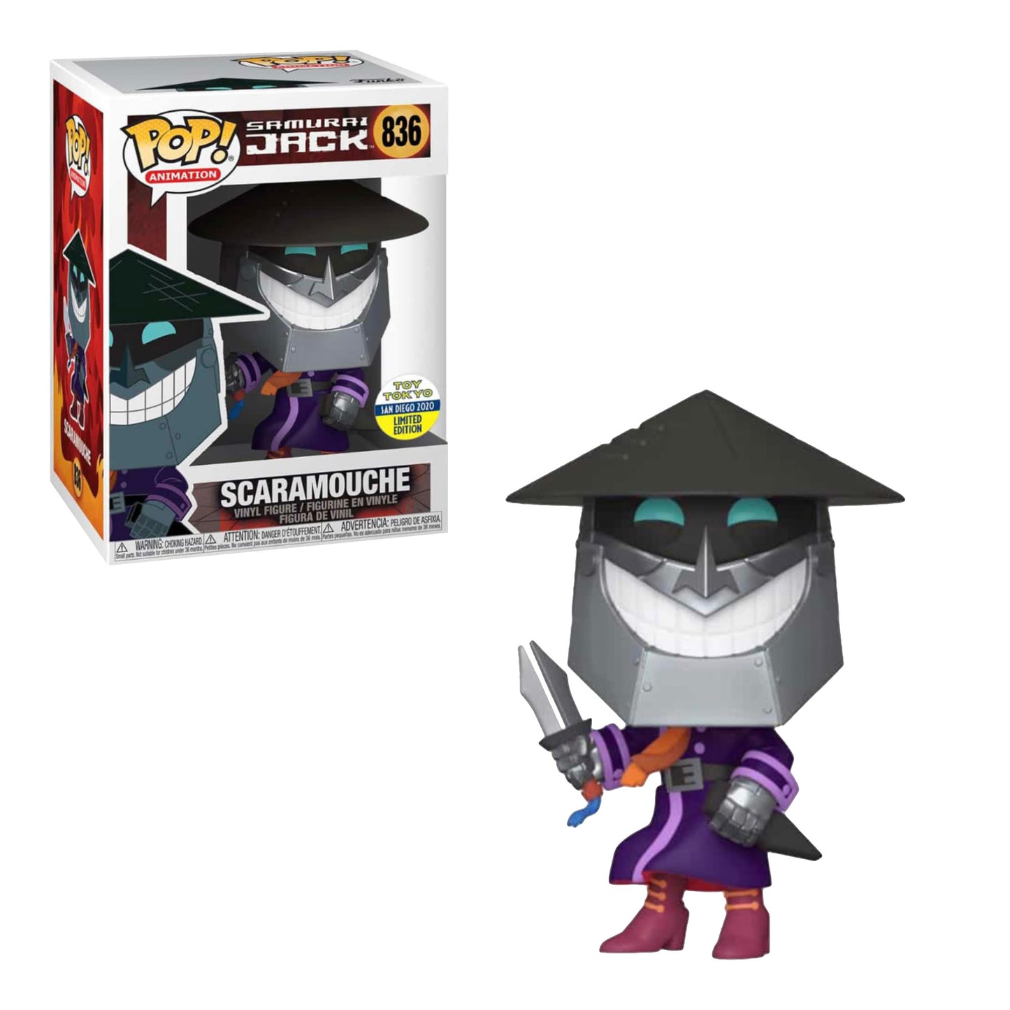 Funko Pop! Animation: Samurai Jack - Scaramouche #836 SDCC 2020 Toy Tokyo Exclusive