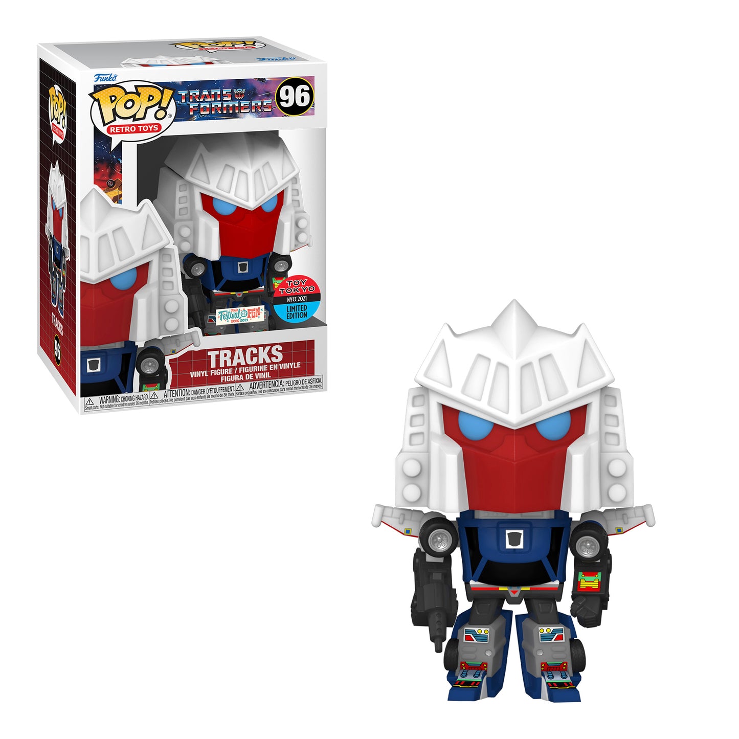 Funko Pop! Retro Toys: Transformers - Tracks #96 NYCC 2021 Toy Tokyo Exclusive