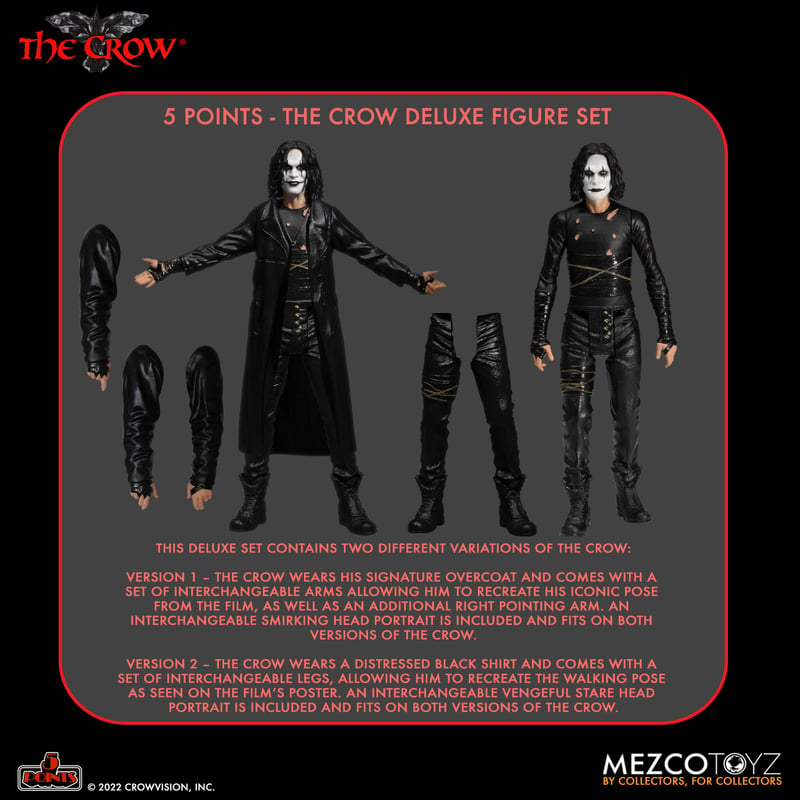 MEZCO TOYZ: 5 Points - The Crow Deluxe Figure Set