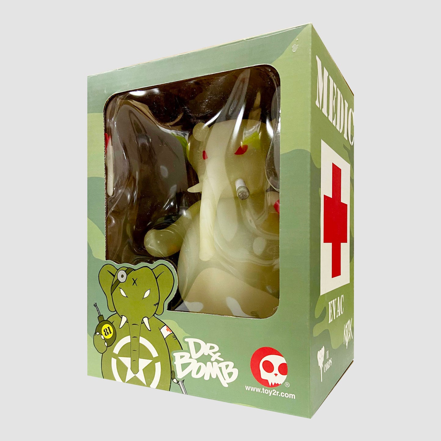 TOY2R: Frank Kozik - Dr. Bomb Medic Evac Glow in the Dark 8" Vinyl Figure