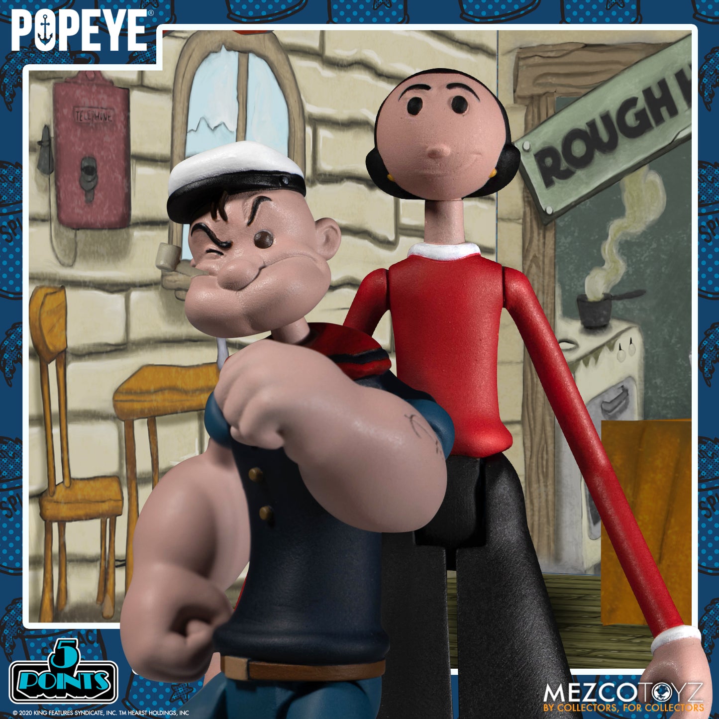 MEZCO TOYZ: 5 Points - Popeye Deluxe Boxed Set 3.75" Tall Figure