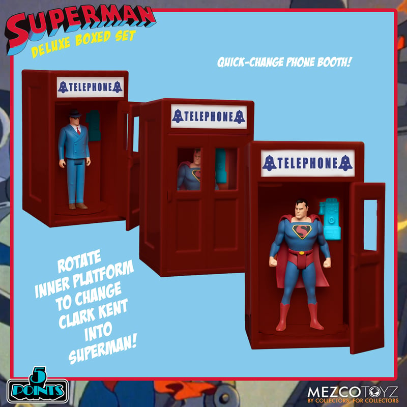 MEZCO TOYZ: 5 Points - Superman The Mechanical Monsters (1941): Deluxe Boxed Set